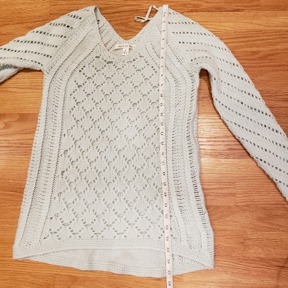 Max Studio Seafoam Green Crochet Sweater - Picture 8 of 10